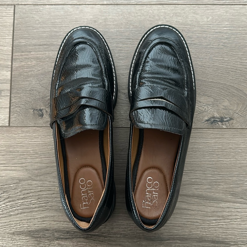 Franco Sarto faux patent leather loafers
